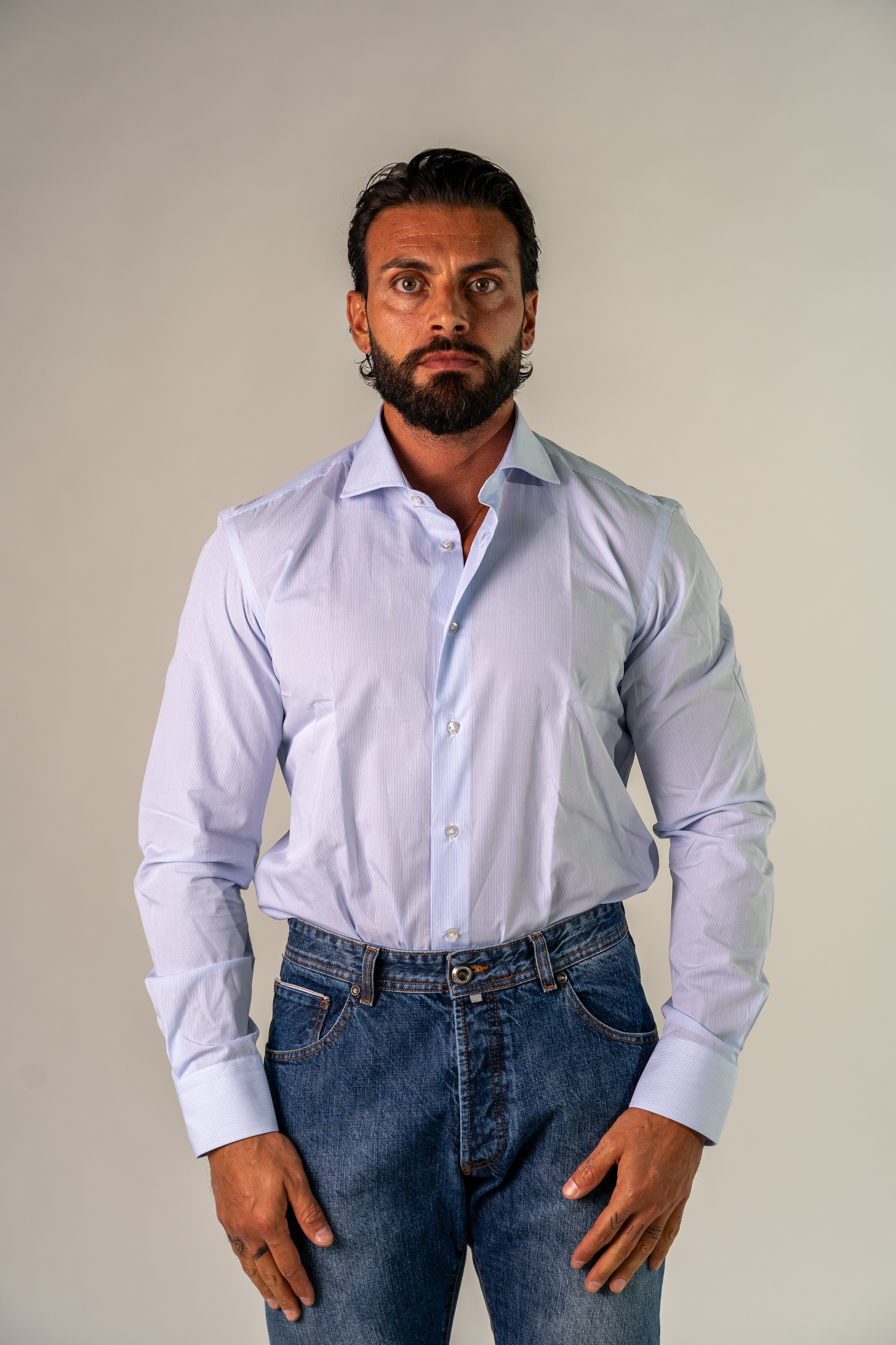 Camicia azzurro chiaro Velas