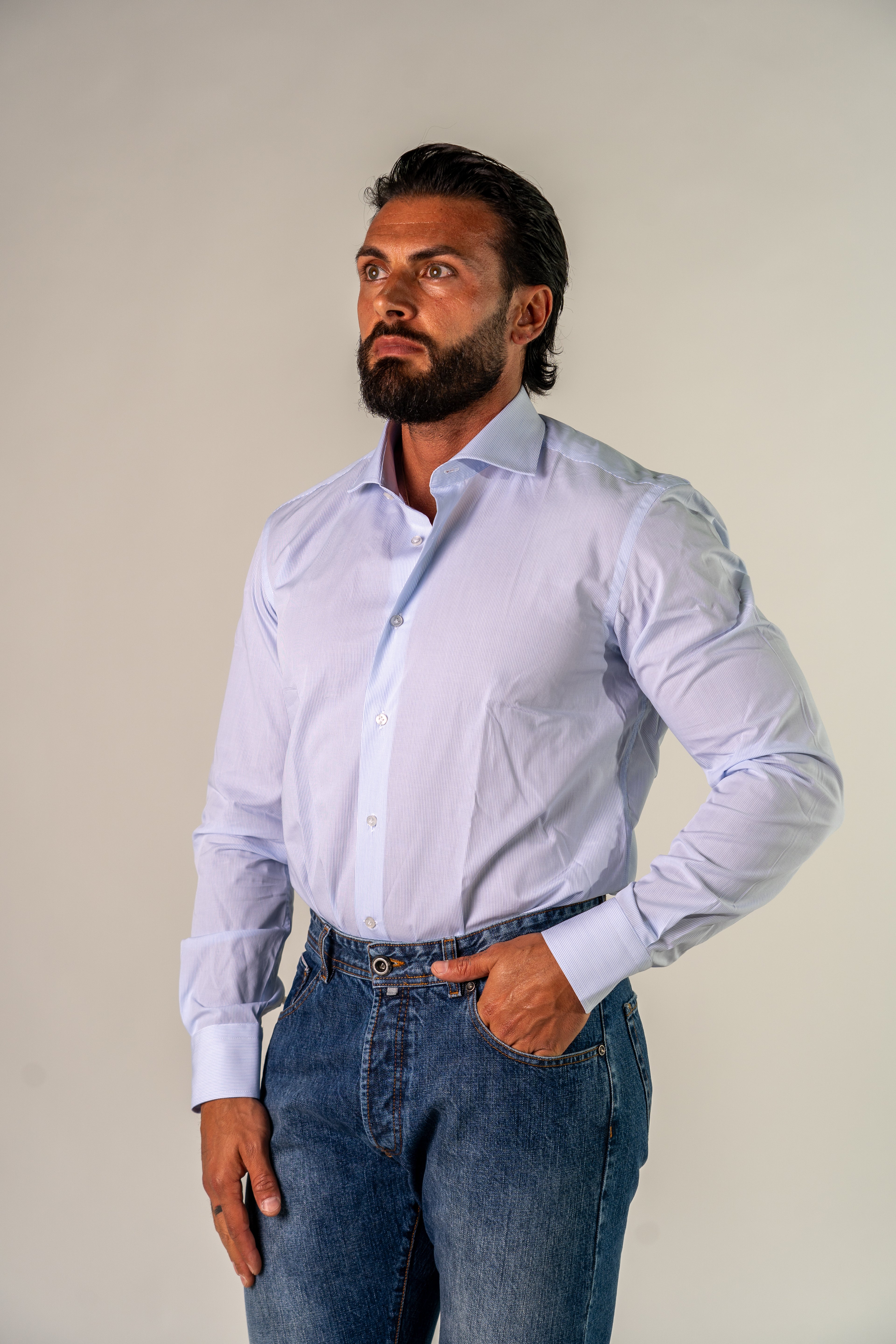 Camicia azzurro chiaro Velas