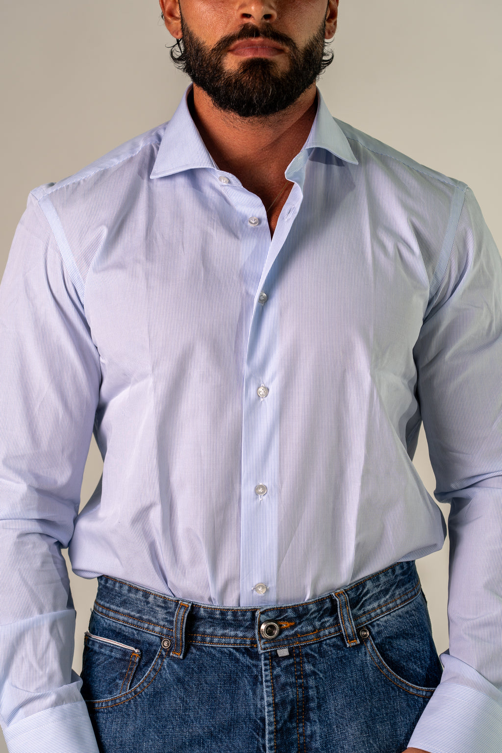 Camicia azzurro chiaro Velas