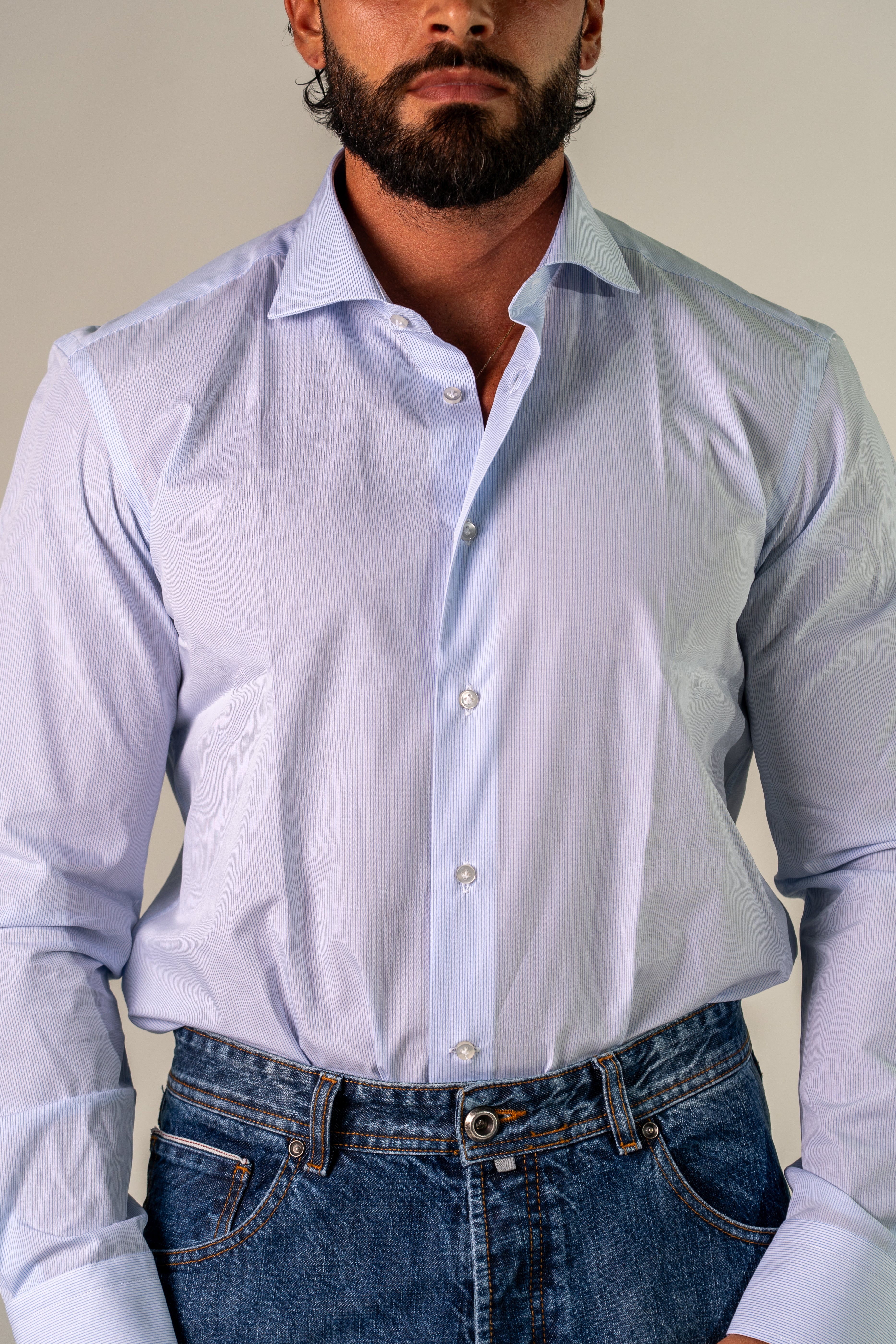 Camicia azzurro chiaro Velas