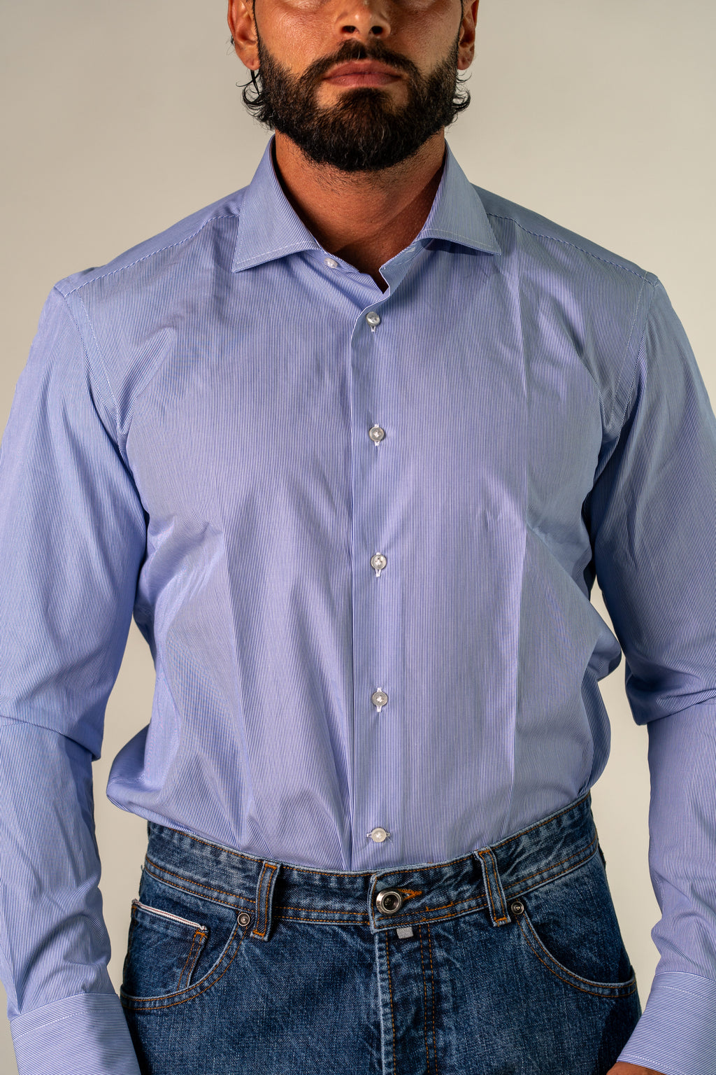 Camicia Bianca Blu Gate