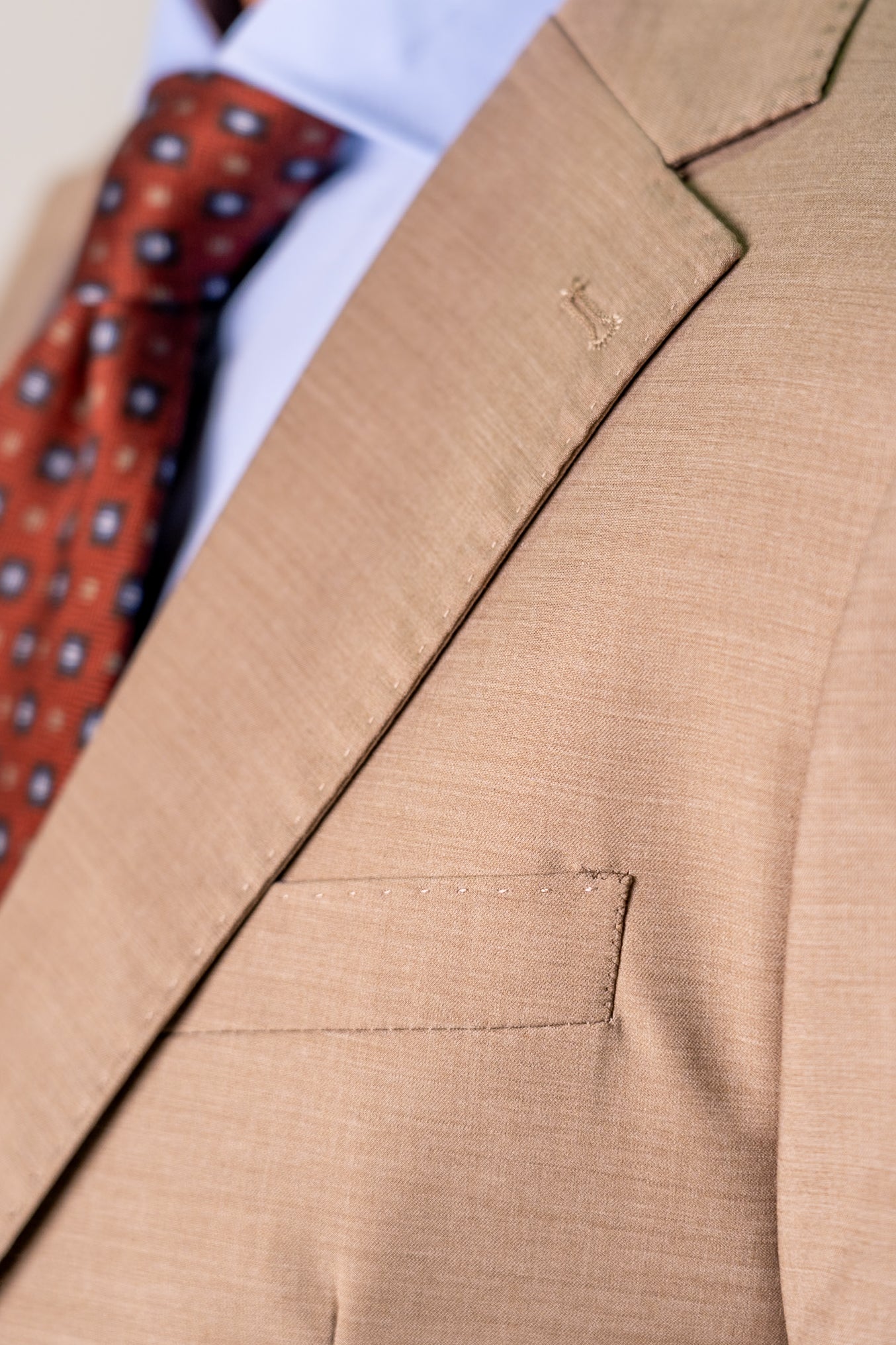 Abito monopetto beige Amir