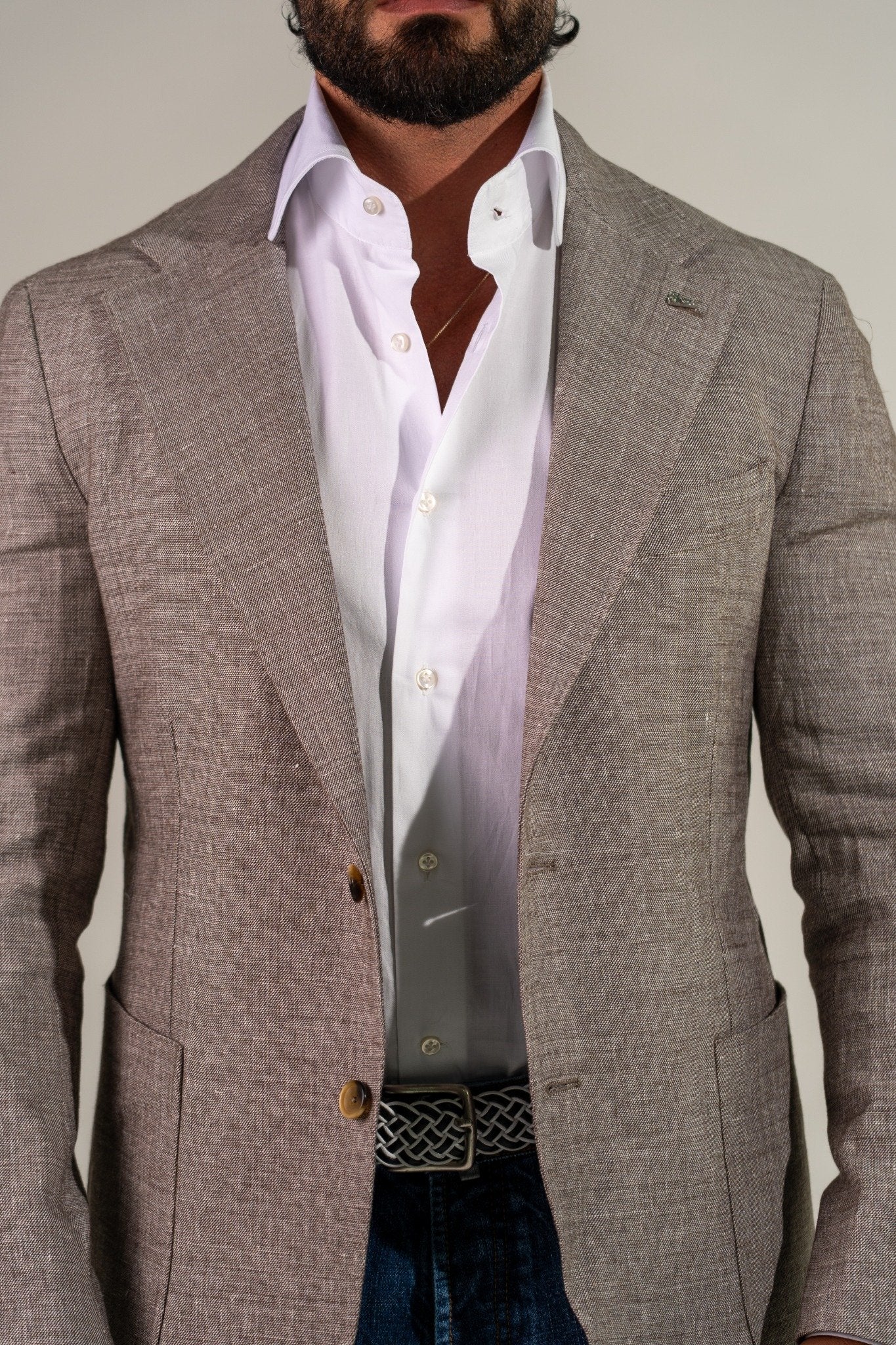 Giacca monopetto beige Bey