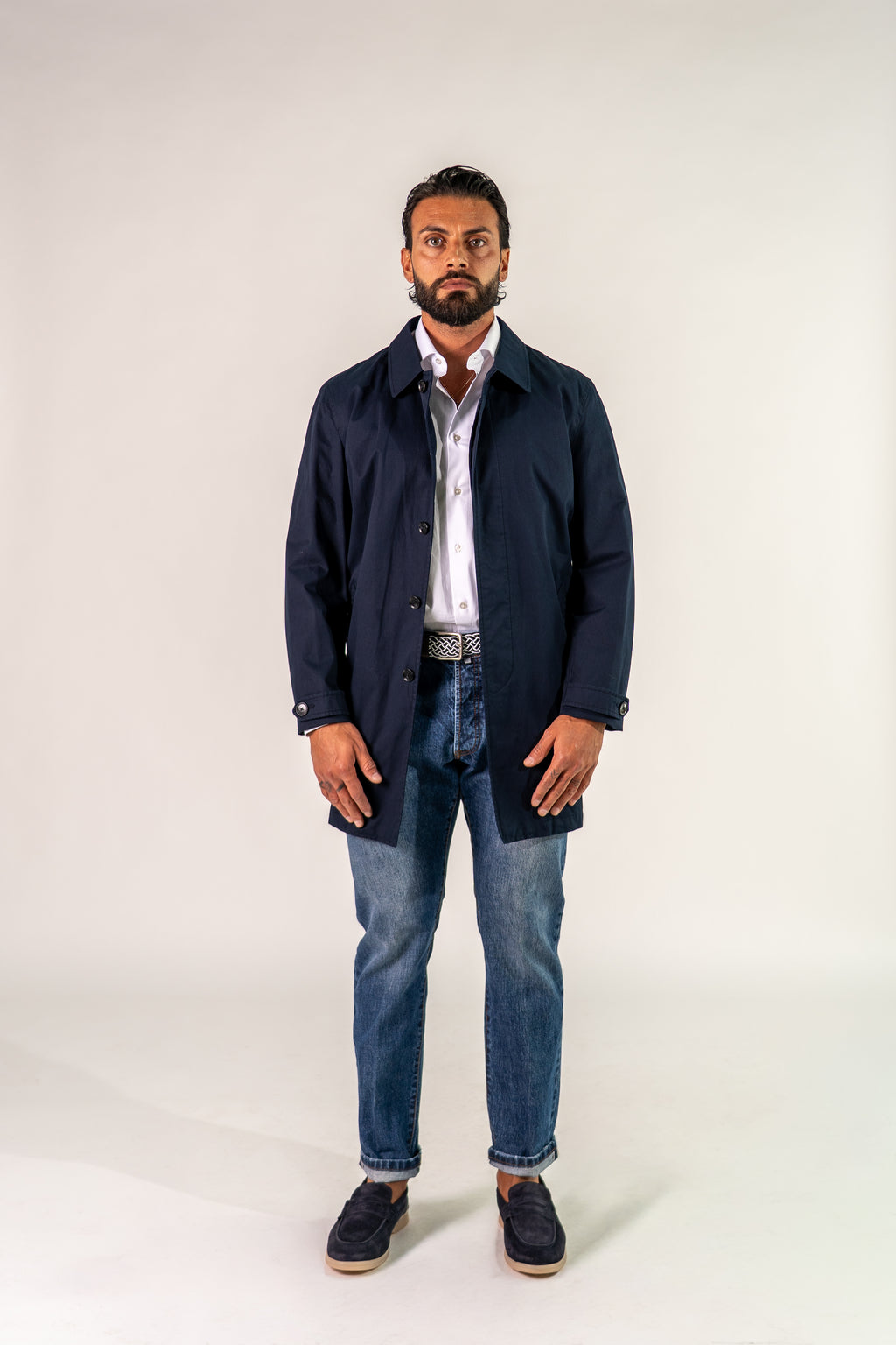 Trench blu Trey