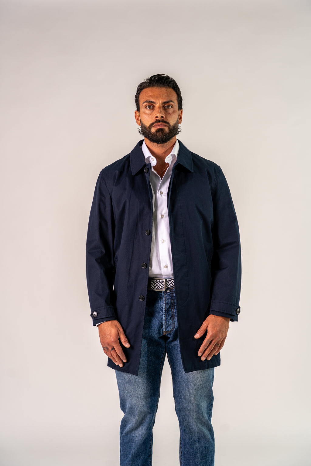 Trench blu Trey
