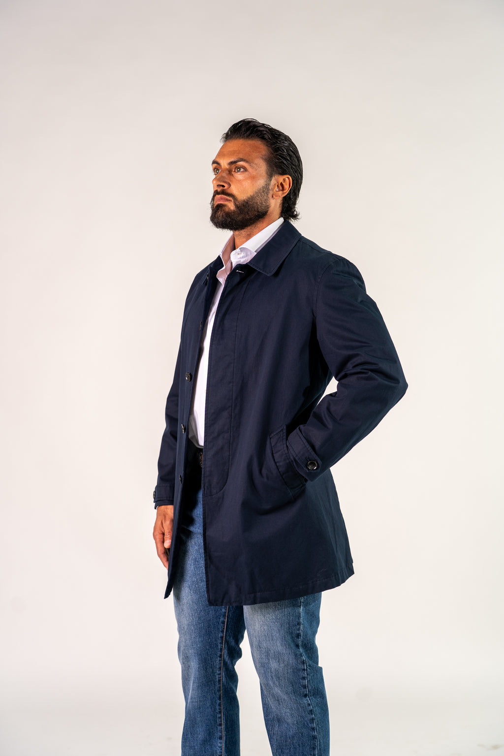 Trench blu Trey