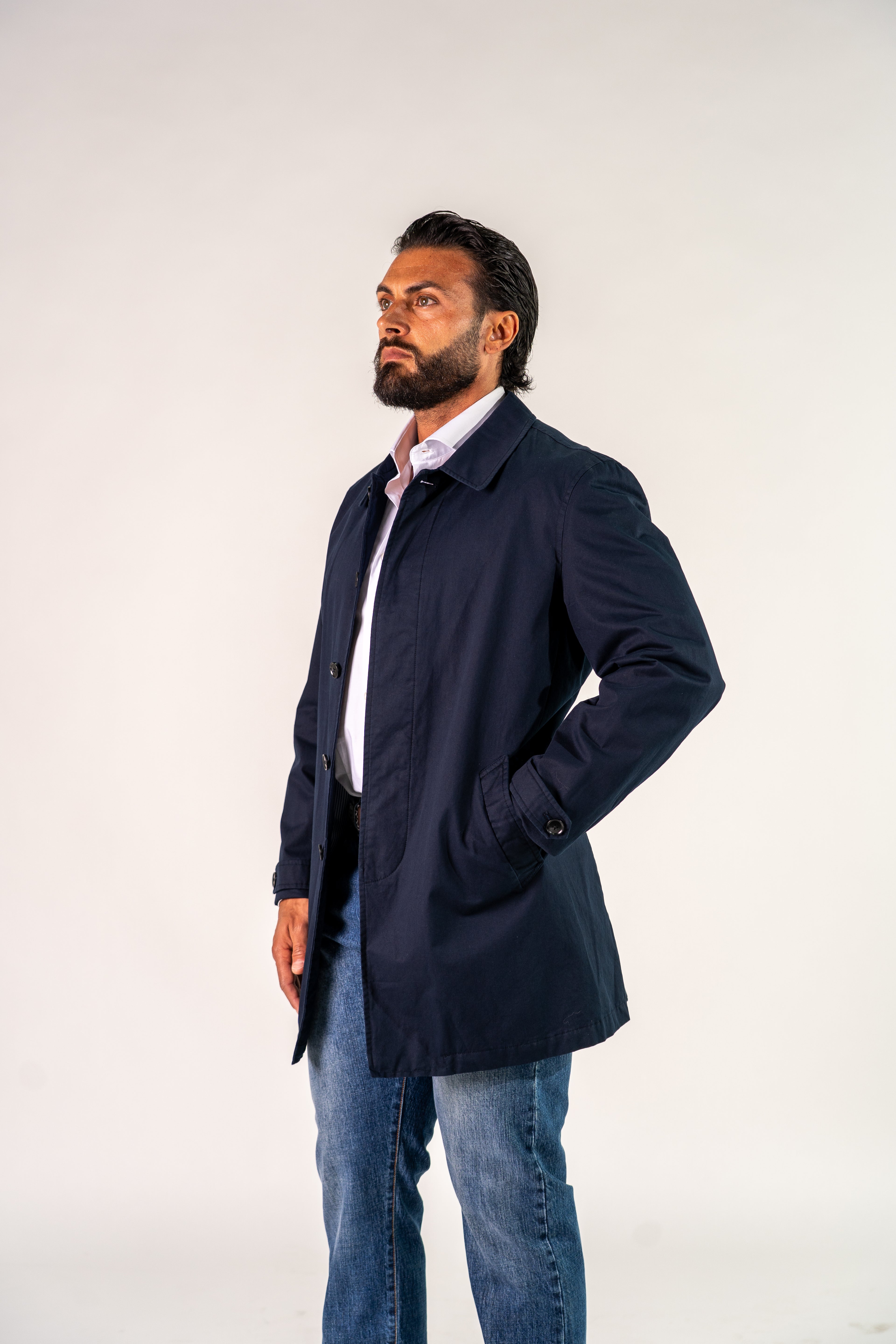 Trench blu Trey