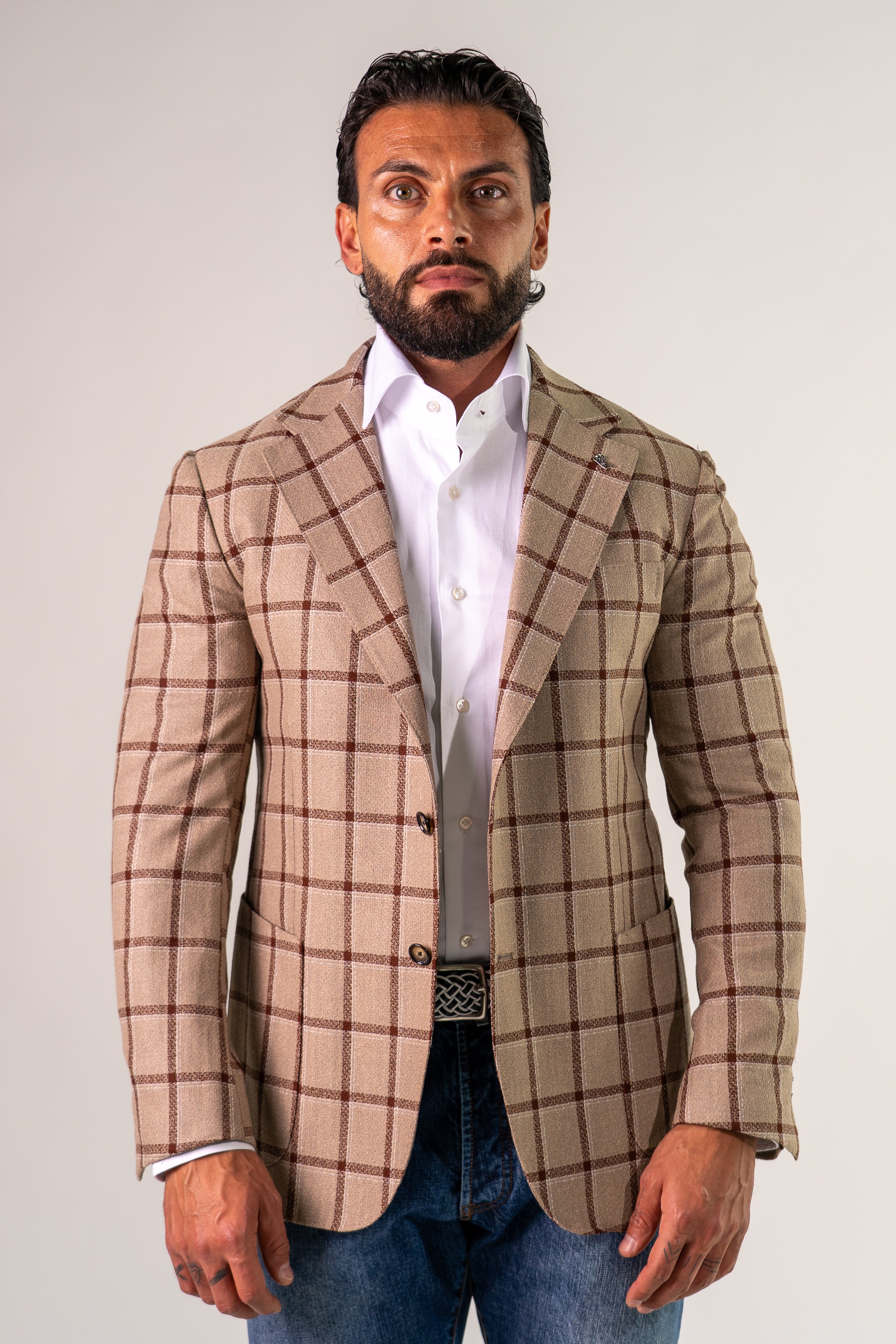 Giacca monopetto beige Procida