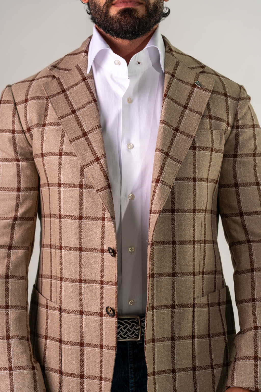 Giacca monopetto beige Procida