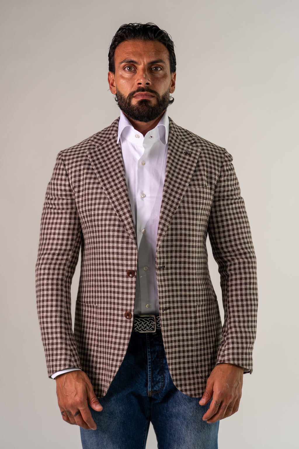Giacca monopetto beige moro Rent