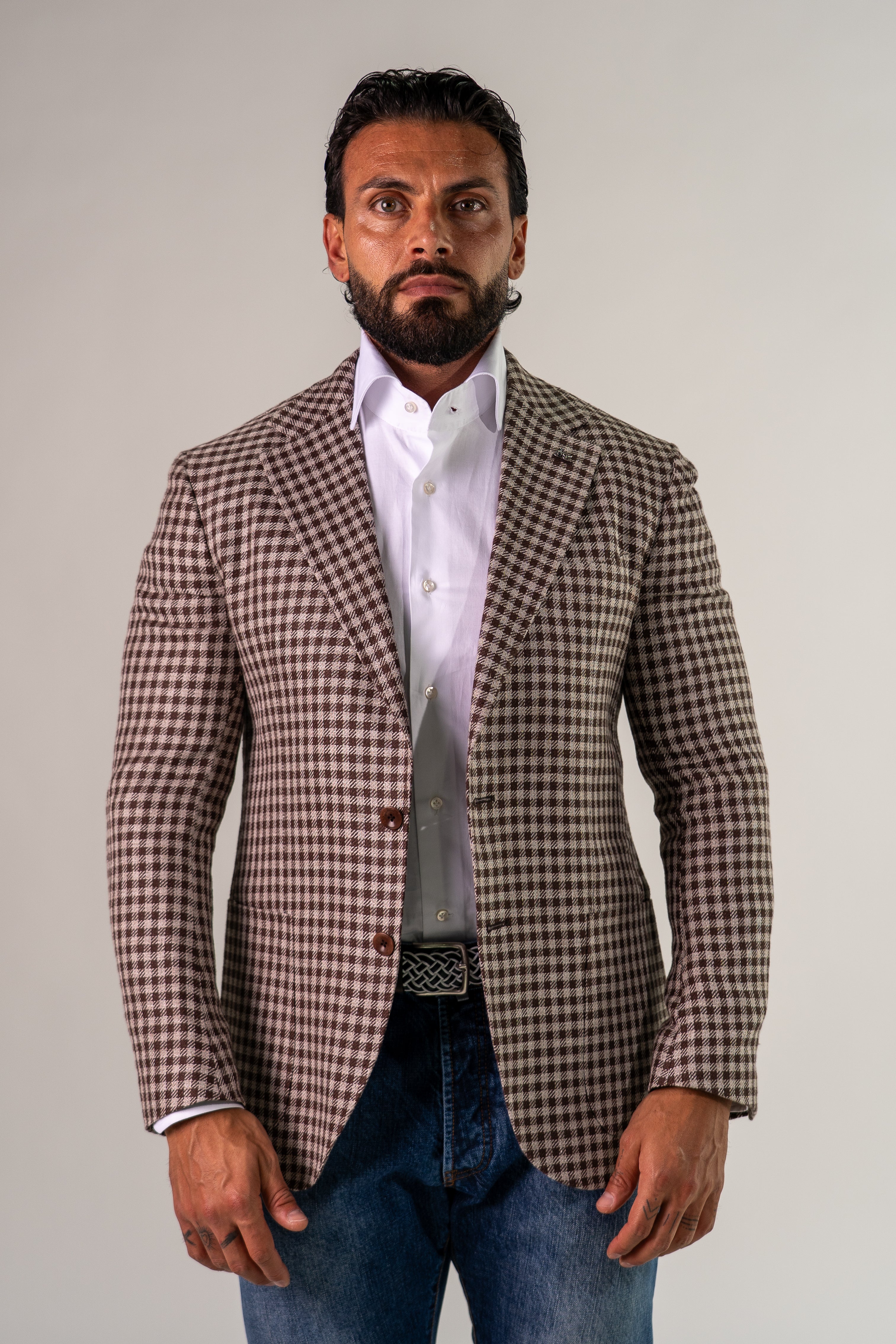 Giacca monopetto beige moro Rent