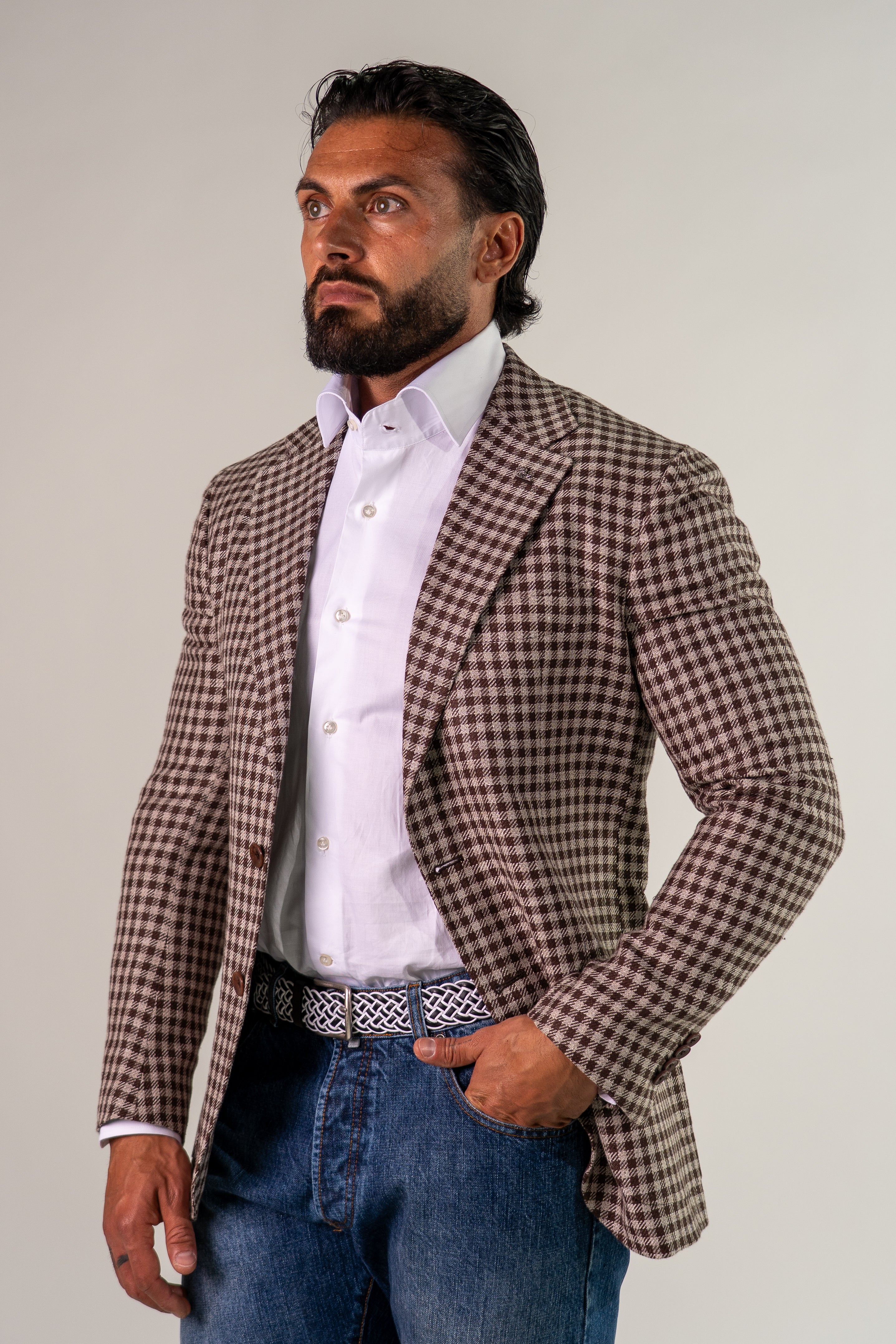 Giacca monopetto beige moro Rent
