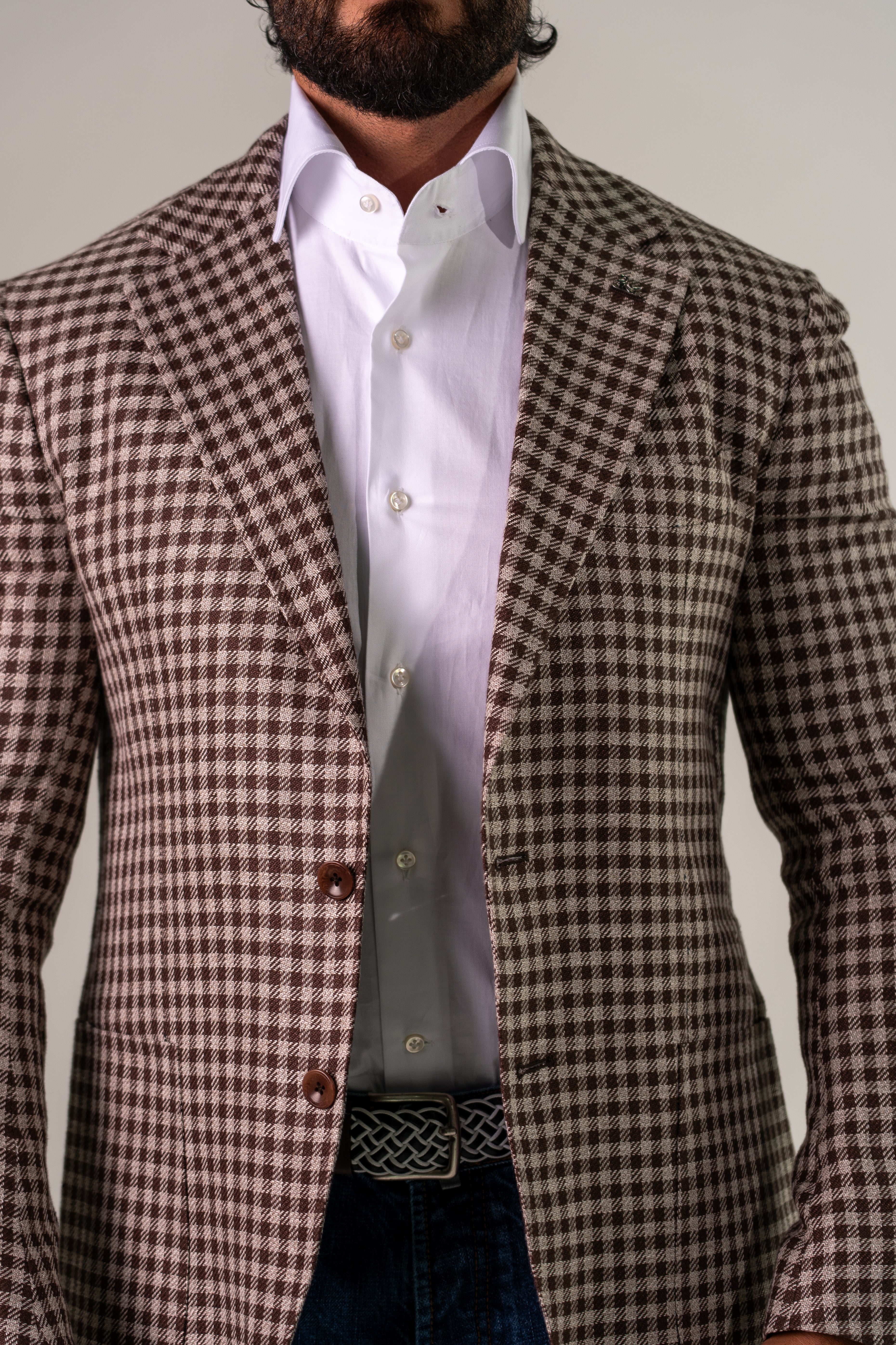 Giacca monopetto beige moro Rent