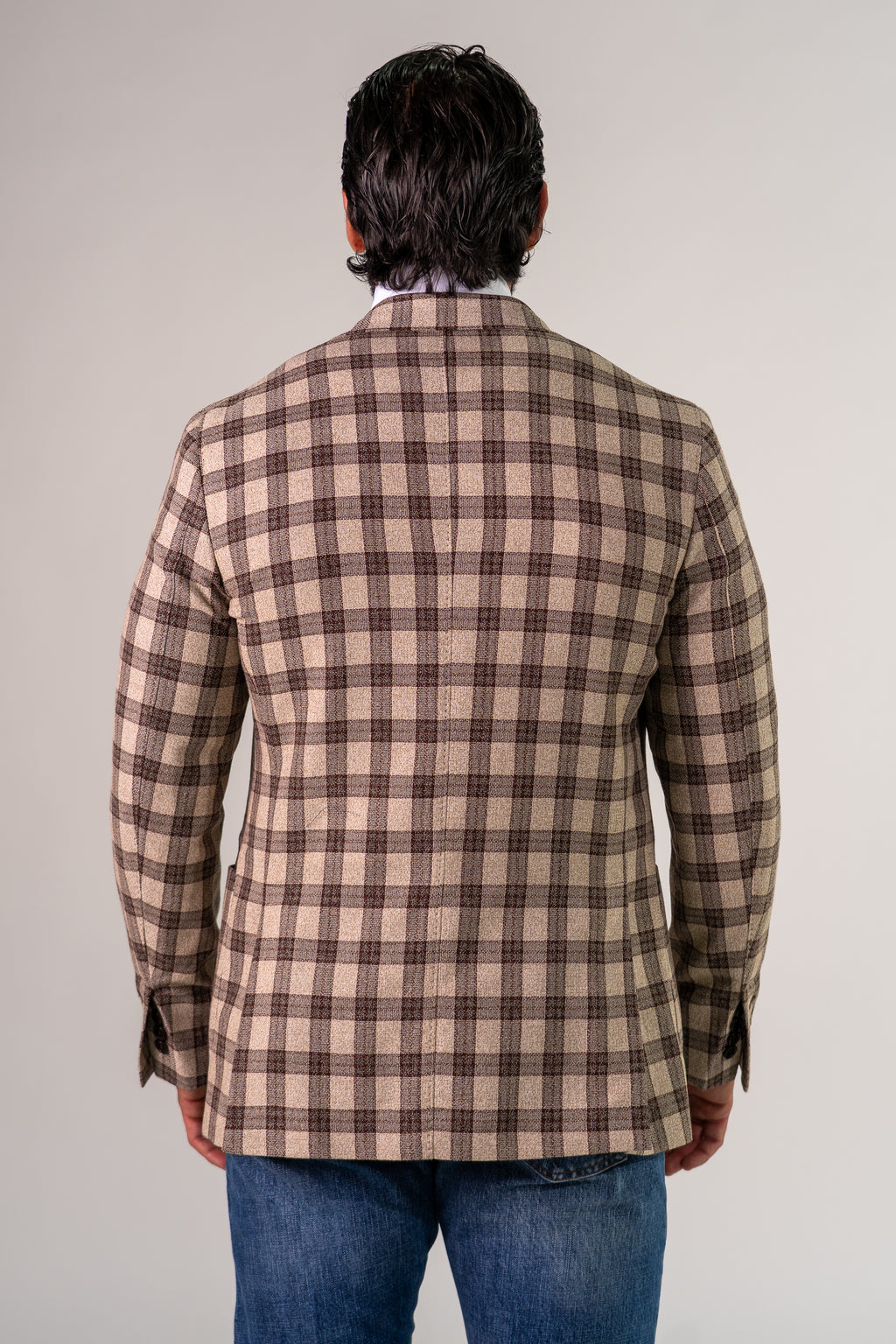 Giacca monopetto beige moro Guernica