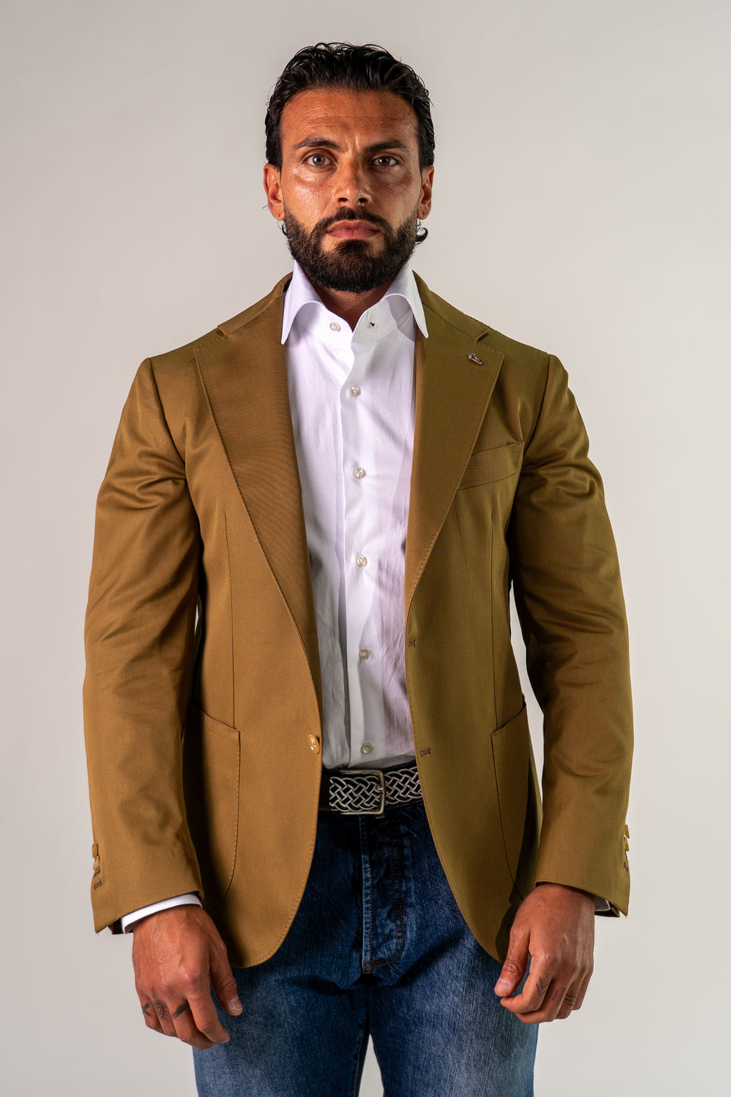 Giacca monopetto beige United
