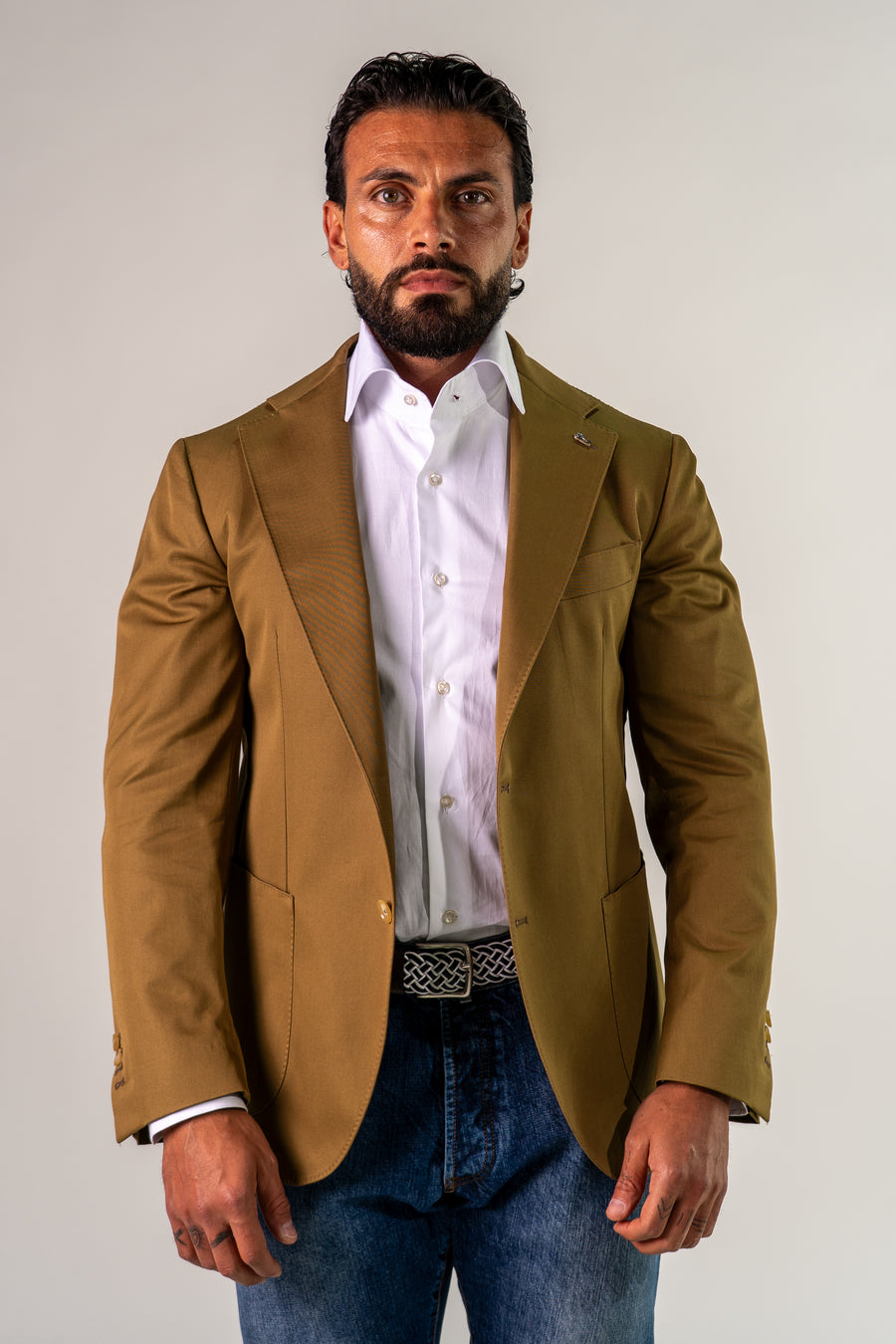 Giacca monopetto beige United