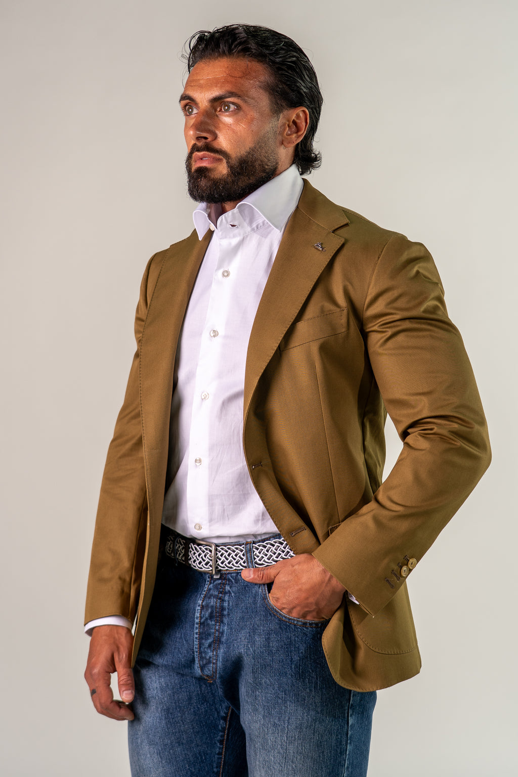 Giacca monopetto beige United