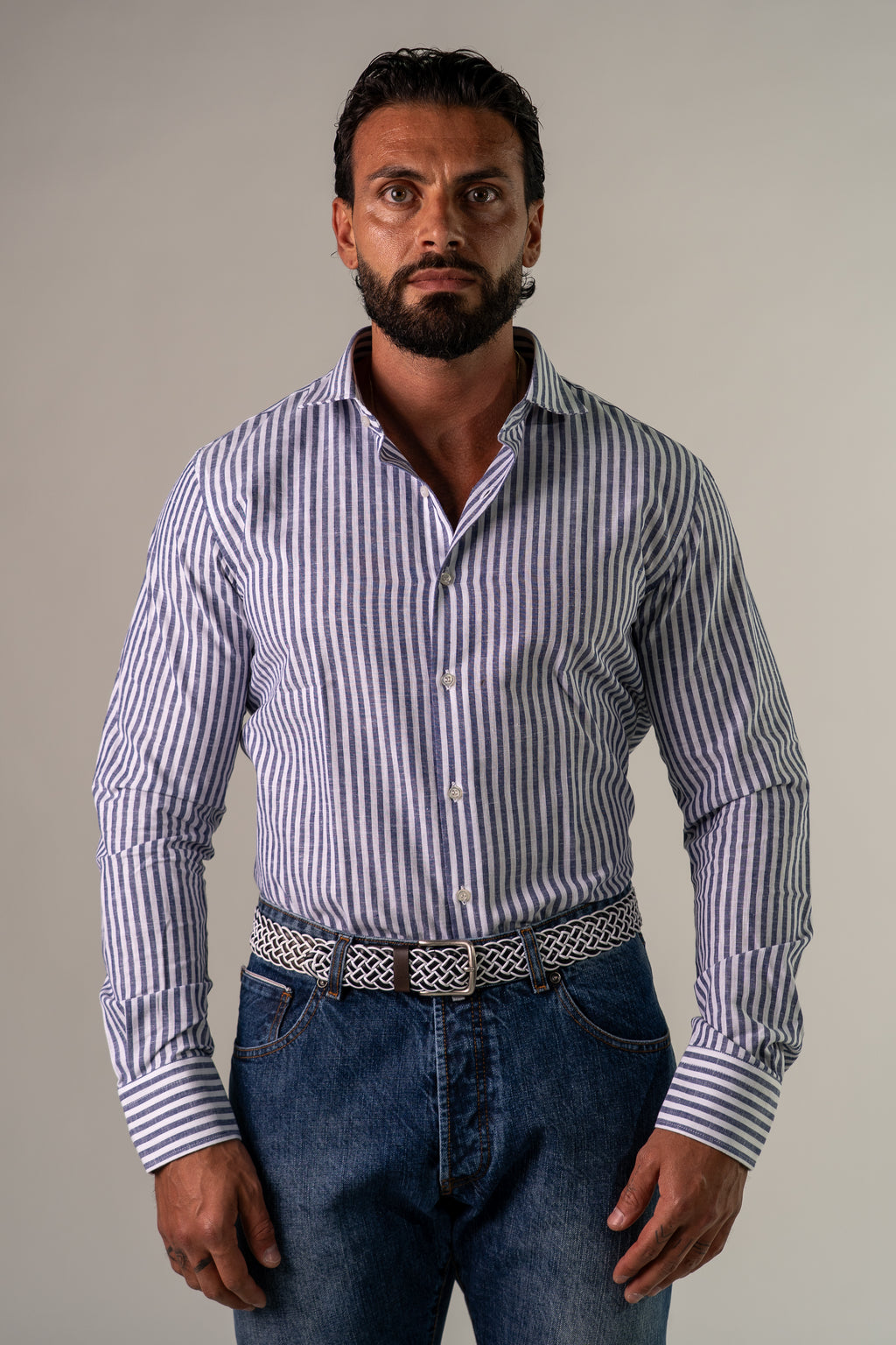 Camicia blu Gary