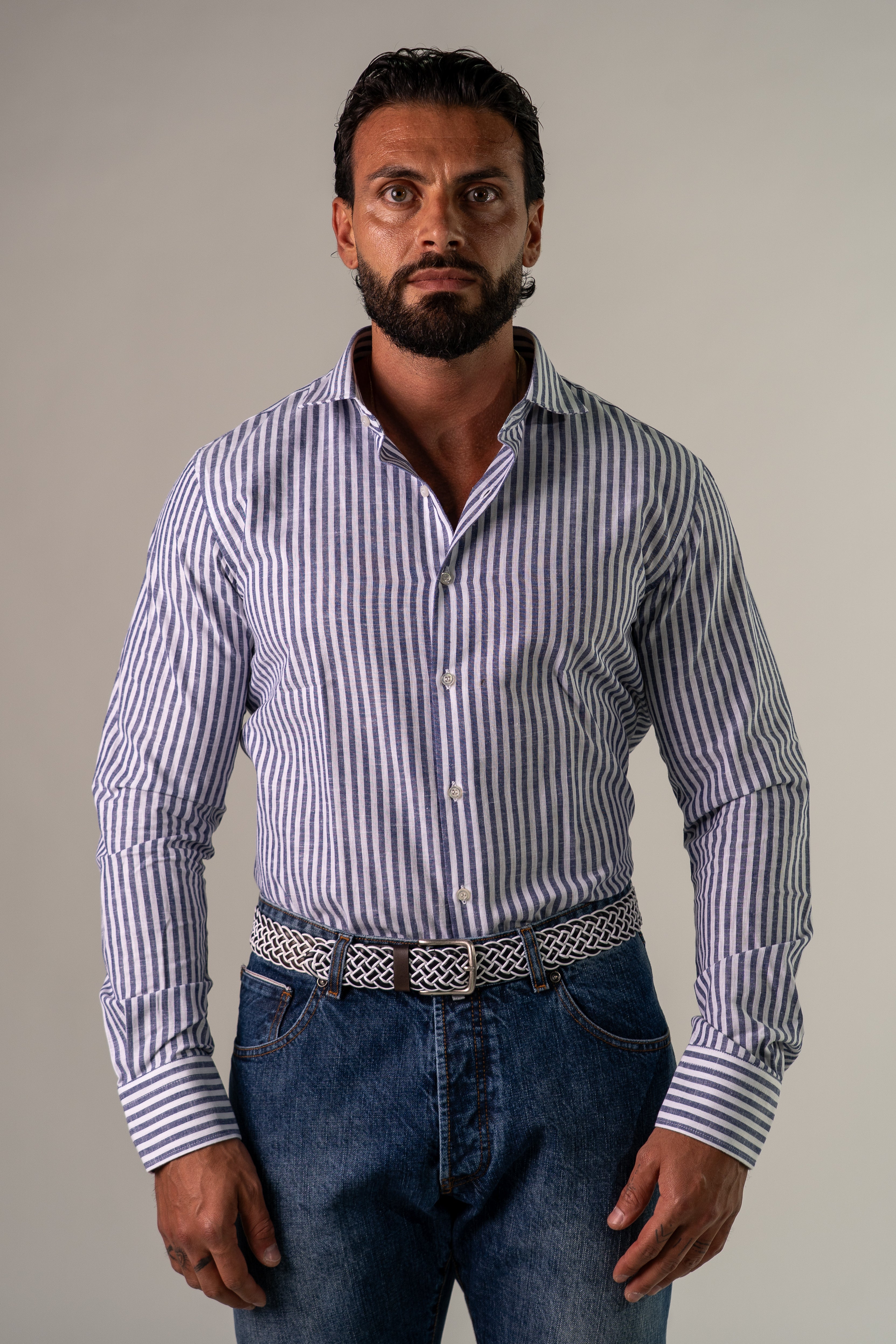 Camicia blu Gary