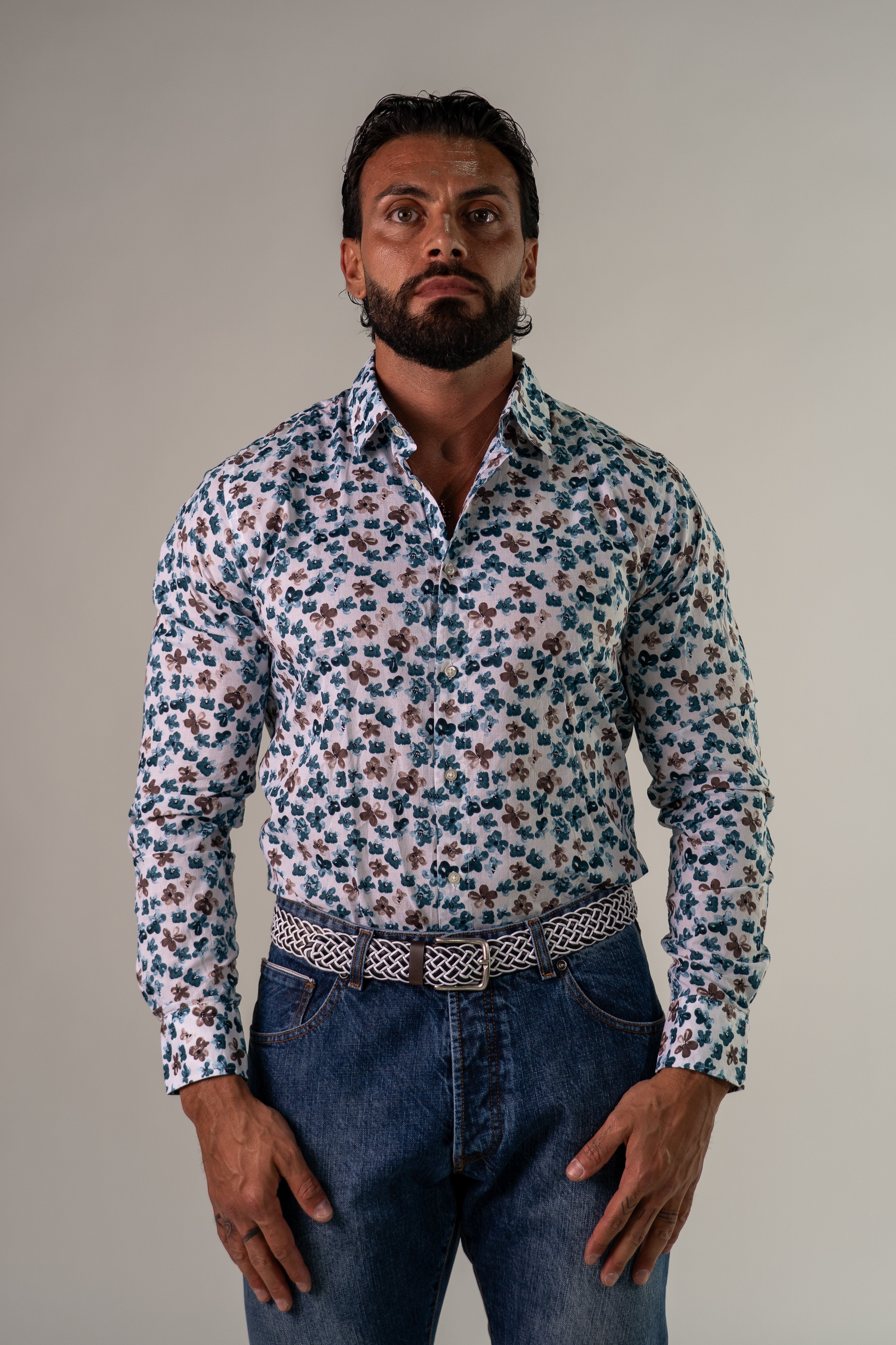 Camicia fantasia floreale Glow