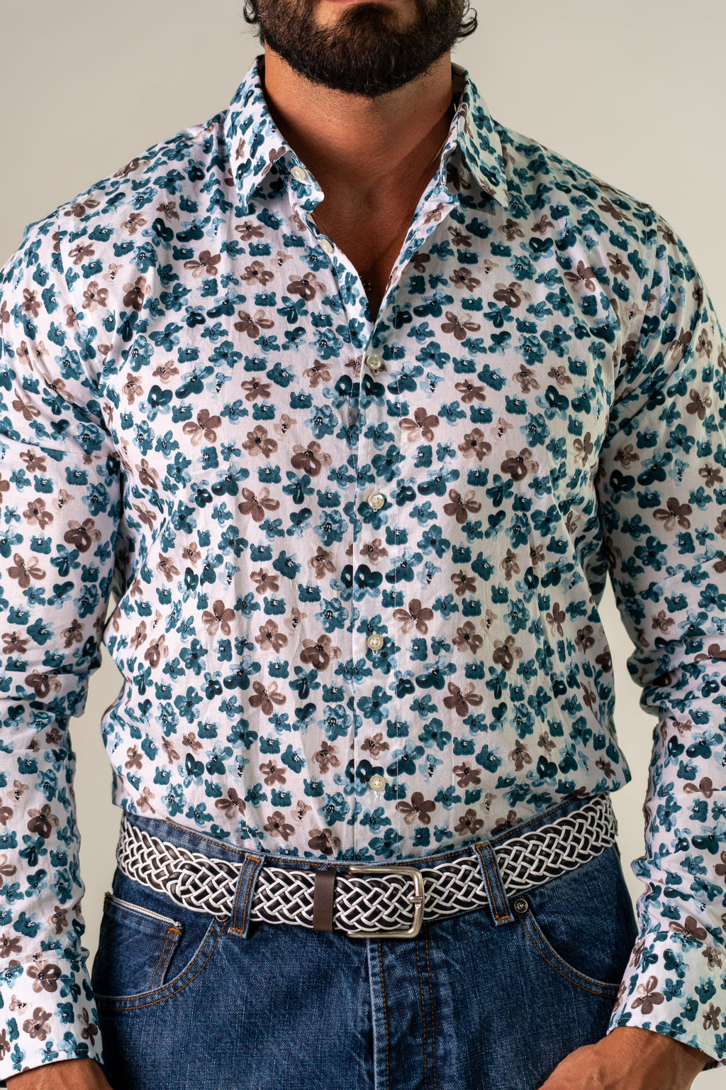 Camicia fantasia floreale Glow