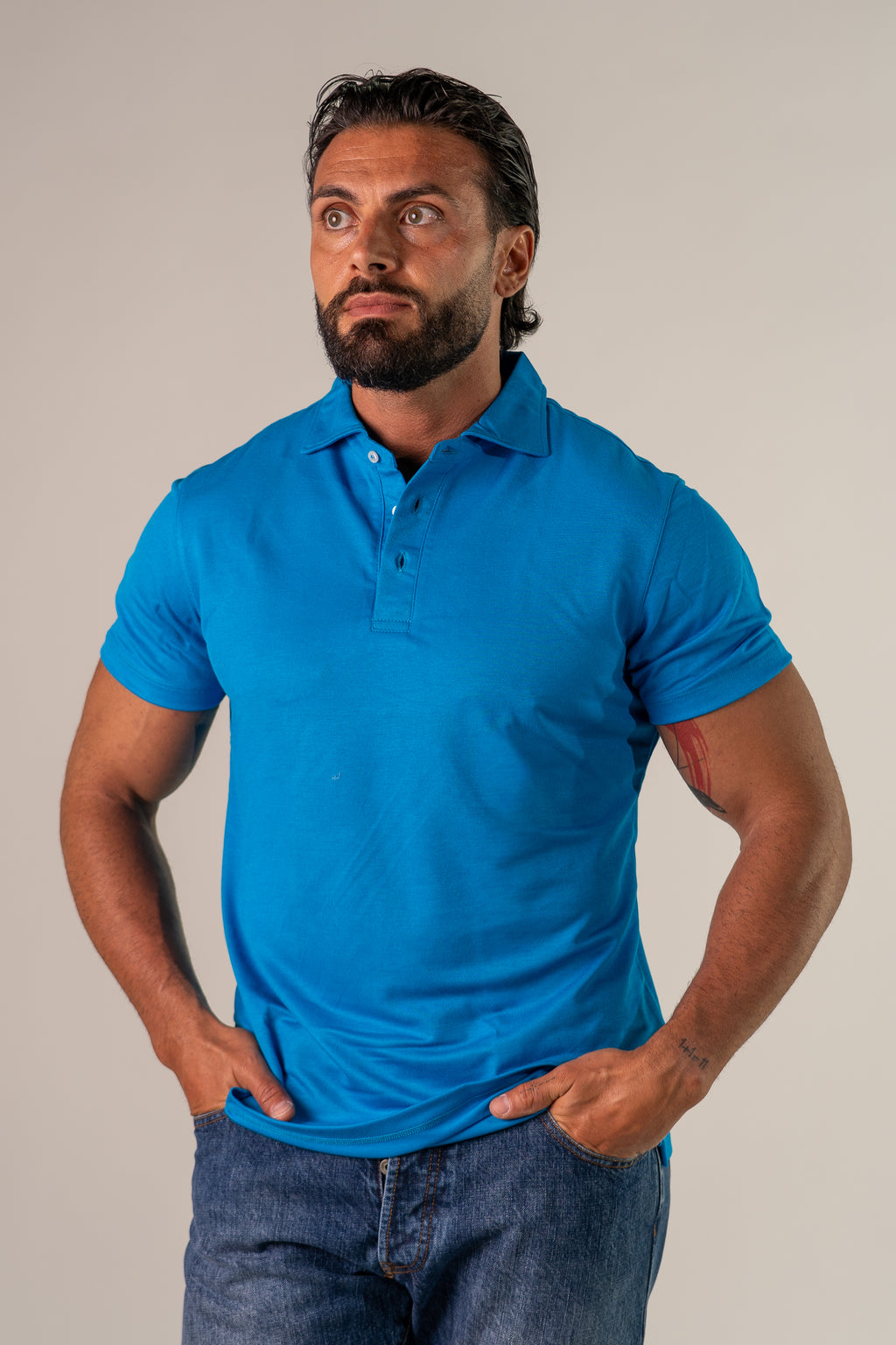 Polo turchese Art