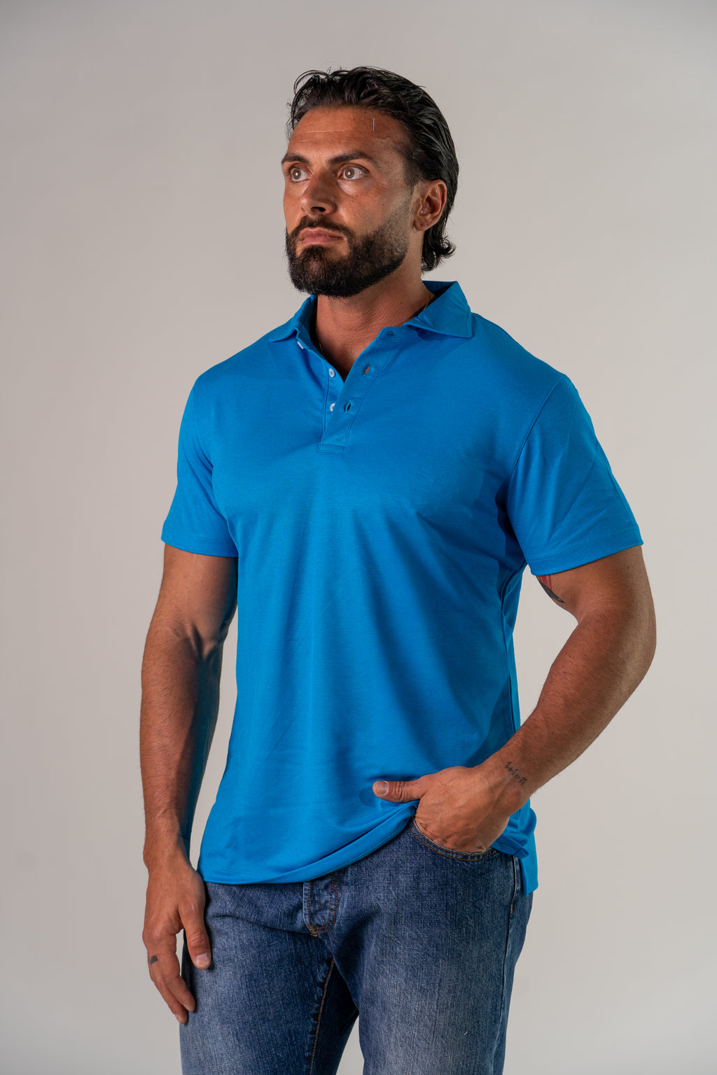 Polo turchese Art
