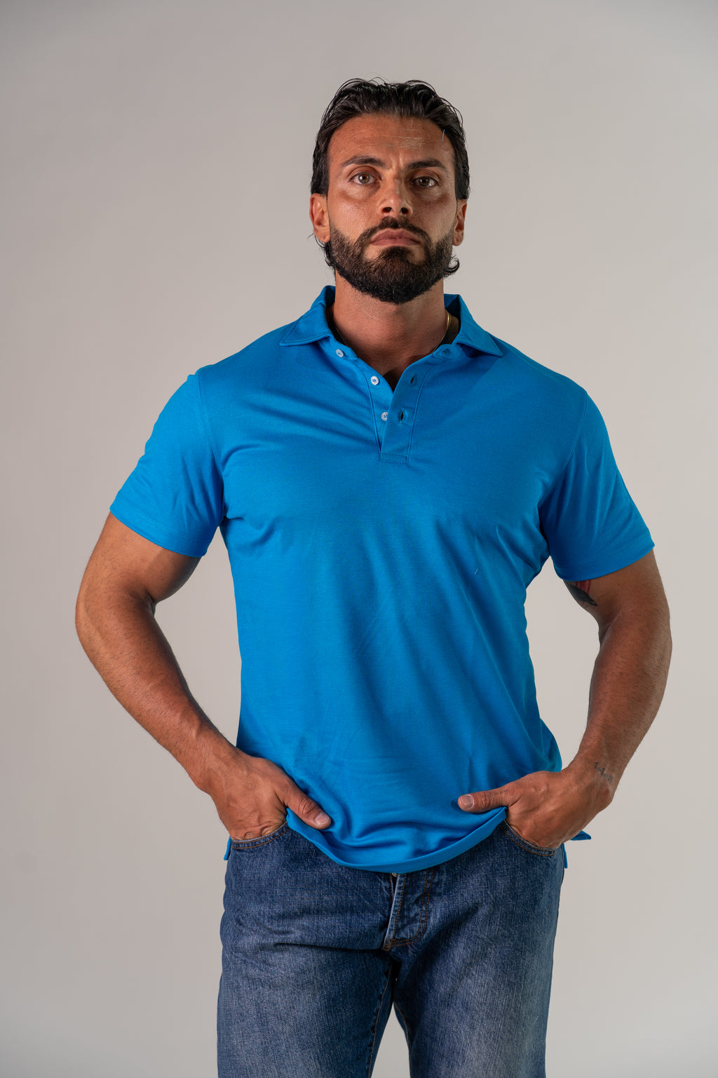 Polo turchese Art