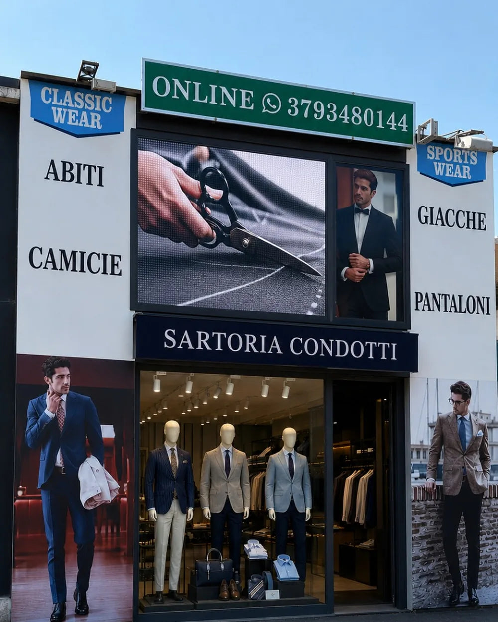 Vetrina Sartoria su misura — Viale Comandante Umberto Maddalena, 136